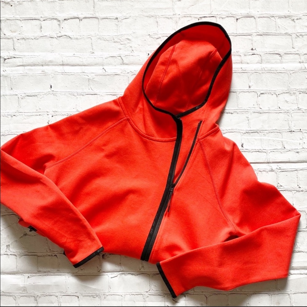 Nike Red/Orange & Black Zip Up Sweater